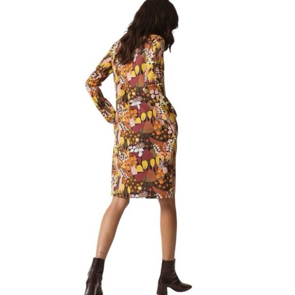 SKFK Balentina Print Stretch Cotton L/S T-Shirt Dress Pockets NWT - Picture 4 of 7